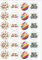24 Precut Bright Happy Birthday Edible Cupcake Toppers Decorations