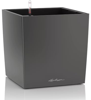 LECHUZA CUBE Premium 40 anthrazit metallic 16363