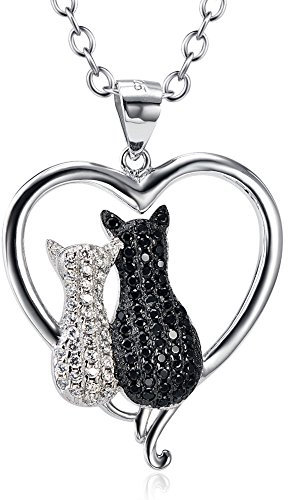 Silver Mountain Damen - 925 Sterling-Silber Silber schwarz Oxyde de Zirconium