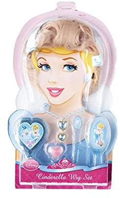 Disney Princess Perücke blond und Accessoire Set Cinderella Aschenputtel
