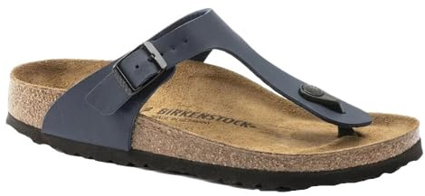 Birkenstock Classic Gizeh Birko-Flor 143623, Zehentrenner, Blau (Blau 75), 39 EU (5.5 UK)
