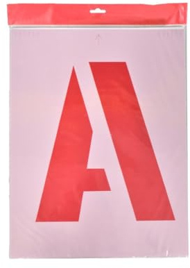 A-Z Stencil Kit, 250mm Character Height, Flexible & Scratch Resistant | Spacer Marks for Easy Alignment, Reusable for Signage, Craft & DIY Projects