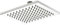 Milano Arvo 300mm Square Rainfall Shower Head - Chrome