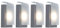 etc-shop Wandleuchte Außenlampe Fassadenleuchte Stahl verzinkt LED Gartenlampe, Glas strukturiert satiniert, 3,7 W 320 lm warmweiß, 3er Set