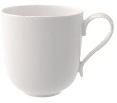 Villeroy und Boch New Cottage Basic Kaffeebecher, 350 ml, Höhe: 9 cm, Premium Porzellan, Weiß