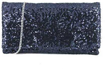 LONI glitzernden Pailletten Party Abend Clutch Umhängetasche