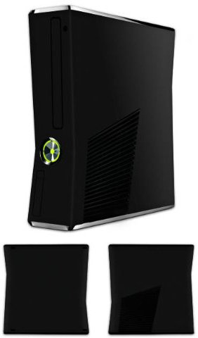 DeinDesign Skin Compatibile con Microsoft Xbox 360 Slim Pellicola Adesivi Monocolore Nero Colore
