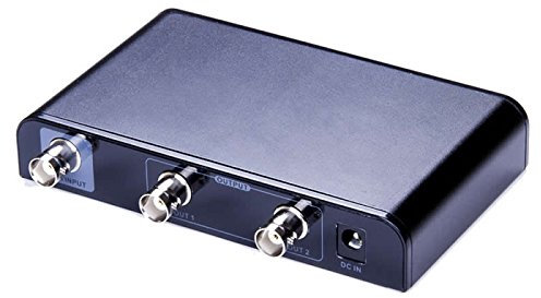 Aukson D10D SDI Splitter Verteiler Adapter – 1x BNC Buchse auf 2X BNC Buchse | 3G SDI 1080P Videosignalumschalter | Perfekt für 2 Monitore | Ideal für DVR und SDI Displays