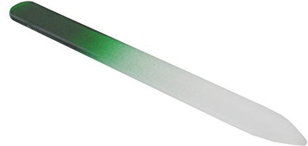 ISO TRADE Glass Nail File 14 cm, Fine Grit, Green, 1 Count