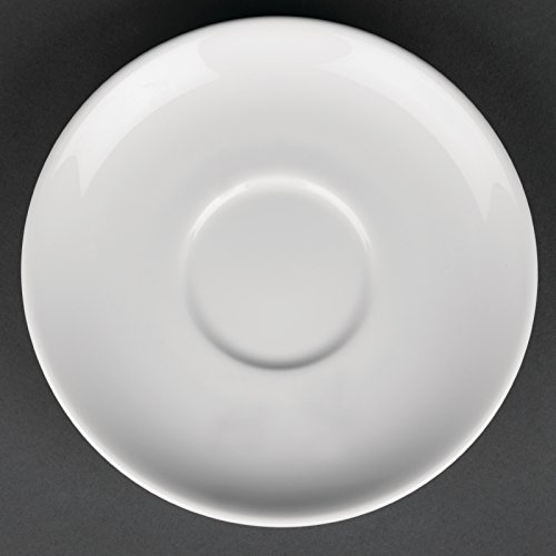 12X Royal Porcelain Classic White Tea Cup Saucers 150mm Plate Restaurant