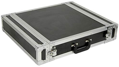 Power Dynamics 19-Inch 2U Flight Case - Portable DJ Equipment Rack with Aluminium Profiles, Steel Corners & Removable Panels for Amplifiers, Mixers, Controllers (626x515x115mm)