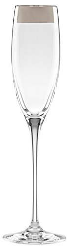 Lenox Timeless - Calici da champagne in platino, trasparenti