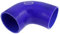 sourcing map Voiture Système De Refroidissements 70mm Diamètre Intérieur 90 Degré Coude Tuyau Silicone Réducteur Bleu