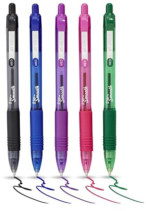 Zebra Z-Grip Glatte Kugelschreiber, einziehbar, – verschiedene Farben (5 Stück)