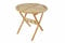 SAM Balkontisch Rondo aus Teak Holz | zusammenklappbarer Gartentisch | runder Tisch mit 80 cm Durchmesser | witterungsbeständig und stabil | naturbelassen