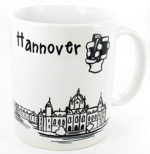 die stadtmeister Keramiktasse weiß ''Skyline Hannover''