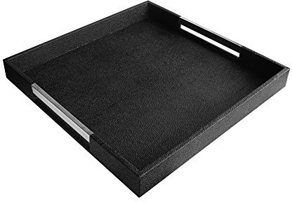 American atelier vassoio 18x18 Black/Silver