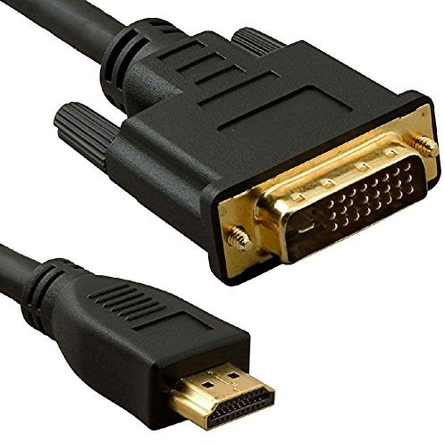 World of Data 5m HDMI to DVI Cable - Premium Quality / 1080p (Full HD) / v1.3 / Video/DVI-D (Dual Link) 24+1 Pins / 24k Gold Plated