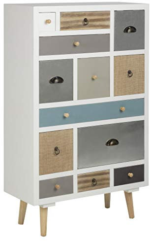 AC Design Furniture Suwen Kommode, B: 70 x T: 30 x H: 114 cm, Mehrfarbig, Holz, 1 Stk