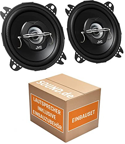 JVC CS-J420-10cm Koaxe - Einbauset passend für Peugeot 206 CC Heck - justSOUND