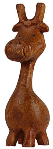 ART-CRAFT Holz Giraffe Holzschnitzerei Holzfigur Natur Miniatur H:10cm