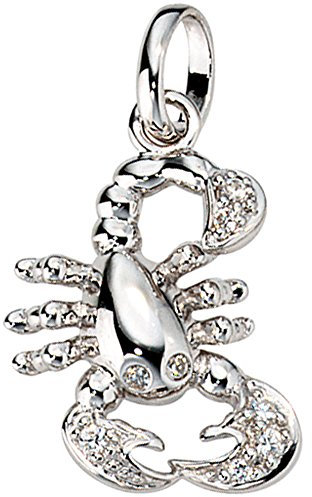 Jobo Sternzeichen-Anhänger Skorpion aus 925 Sterling Silber mit Zirkonia