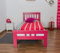 Kinderbett/Jugendbett Easy Premium Line K8, 90 x 200 cm Buche Vollholz massiv rosa lackiert