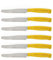 Excelsa Rainbow Set 6 Coltelli Da Tavola Seghettati, Acciaio Inox, Giallo