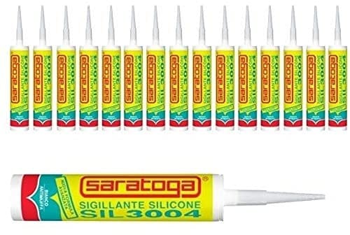 Silicone sigillante bianco antimuffa - SIL3004-15 pezzi -