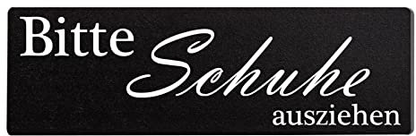 Homeyourself Bitte Schuhe ausziehen Dekoschild Türschild schwarz zum kleben
