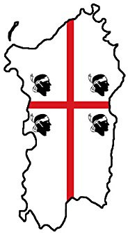 Werbetechnik Sotirios Papoutsis Auto Aufkleber SARDINIEN Italien Region Sticker Konturgeschnitten (ca 11x6 cm)