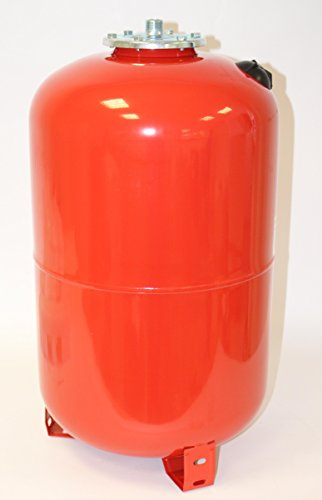 CHICHL Heizungsausdehnungsgefäß 80 Liter, Rot, Rund, Kunststoff