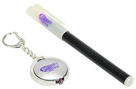 Simba 105954080 - Secret Notes Stift und UV-Leuchte, magisch, Schrift sichtbar durch Licht, ab 6 Jahre