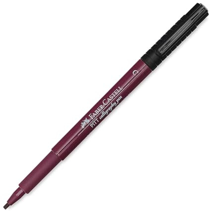 Faber-Castell Art & Graphic India Ink Pitt Artist Pen Calligraphy Magenta, Single Pitt Pen, for Art, Craft, Drawing, Sketching, Home, School, University, Colouring