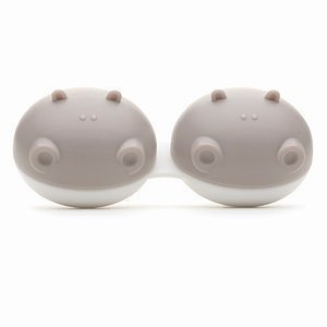 Hippo - Kontaktlinsengehäuse Contact '- Grau (3 Stück)