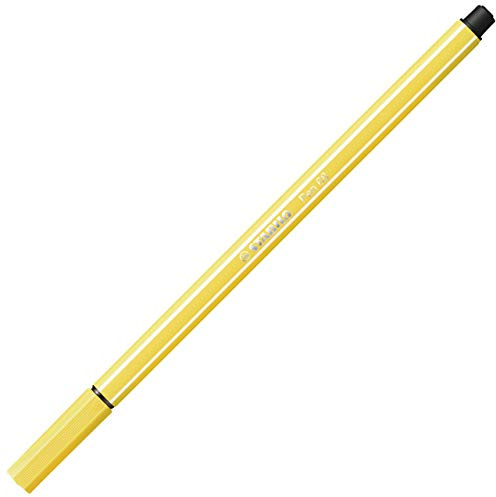 STABILO Pen 68 – Lot de 1 Filzstifte mittlere Spitze Gelb lemontree