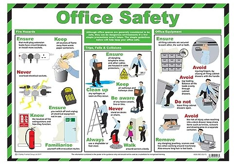 Safety First Aid Group, Office Safety Poster | 60cm x 43cm, Laminated