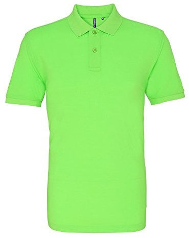Asquith & Fox Men's Asquith and Fox Men's Polo Short Sleeve Polo Shirt, Green (Neon Green 000), Small (Manufacturer Size:Small)