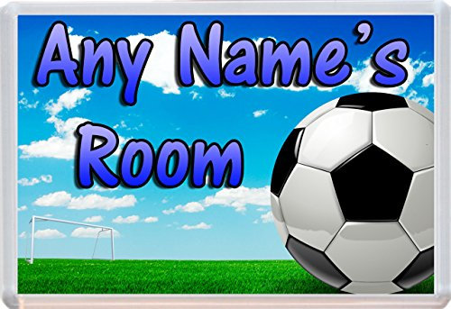 Personalised Any Name Football Childs Door Plaque Sign Ideal For Bedrooms & Nurserys D2