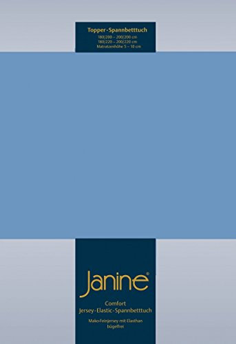 Janine 5001 Topper-Spannbetttuch Elastic 180/200 bis 200/220 cm blau Fb. 42