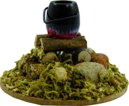 Unbekannt Miniatur Modell Zubehör Lagerfeuer mit LED Ø 7cm