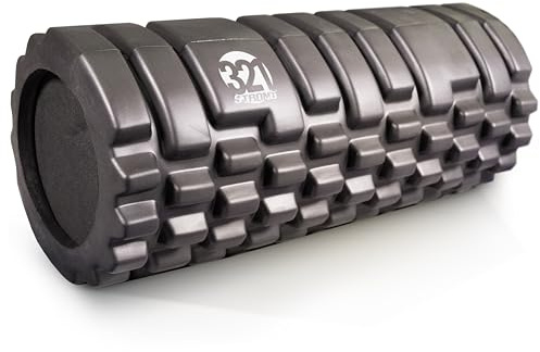 321 STRONG Foam Roller - Medium Density Deep Tissue Massager for Muscle Massage and Myofascial Trigger Point Release , with 4K eBook - Black