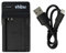 vhbw Chargeur USB de Batterie Compatible avec Garmin GPS Mobile 10, 10x Batterie Appareil Photo Digital, DSLR, Action cam