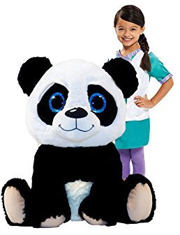 LB Panda Kuscheltier mit großen Glitzeraugen XXXXL Plüschtier sitzend 75 cm Plüsch
