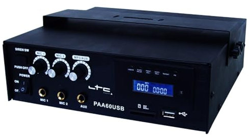 LTC - Mobiler LTC PA-Verstärker Endstufe USB-MP3 Mikrofon 12V / 220V Betrieb