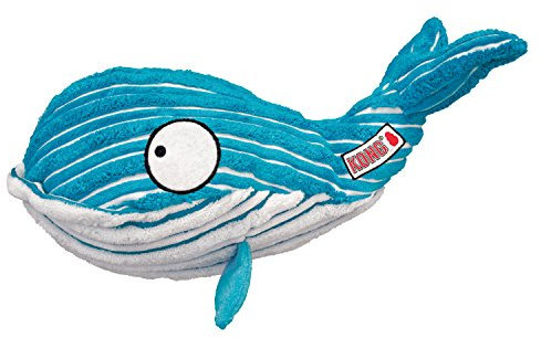 Kong Cuteseas Whale Soft Snuggly Squeaker Crinkle Fun Interactive Pet Toy Large