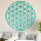 Kiwistar Blume des Lebens - Baum Wandtattoo in 6 Größen - Wandaufkleber Wall Sticker - Dekoration, Küche, Wohnzimmer, Schlafzimmer, Badezimmer (20 x 20 cm, 54_Tuerkis)