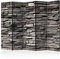 decomonkey Paravent Raumteiler Innen Ziegel 225x172 cm 5 Teilig Einseitig Room Divider Wall Raumteiler Stehend Trennwand Sichtschutz Spanische Wand Sichtschutzwand Wohnzimmer Holz Mauer