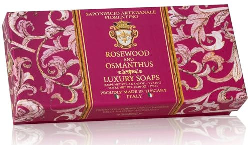 Saponificio Artigianale Fiorentino, Savonnettes, Bois de Rose et Osmanthus, Savons de Luxe