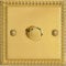 Varilight JGP401 LED Georgian Brass V-PRO Classic 1 x 0-120W 2-Way Push-On Push-Off Trailing Edge Dimmer